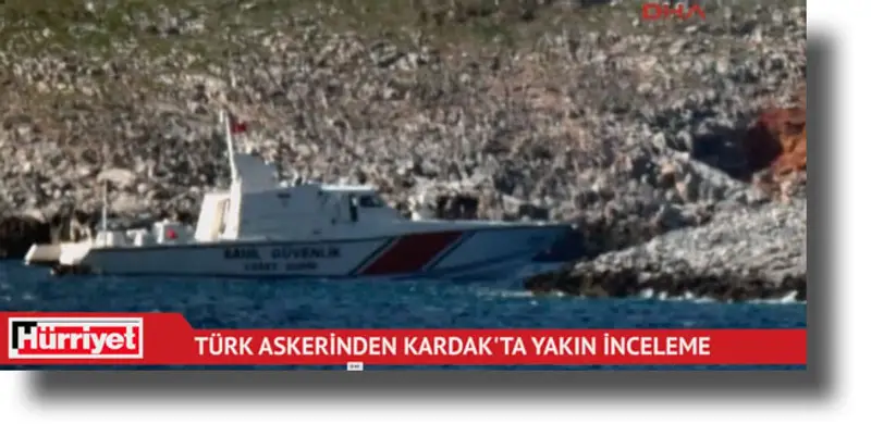 Hurriyet: Tουρκικό σκάφος του λιμενικού «έδεσε» στα Ίμια