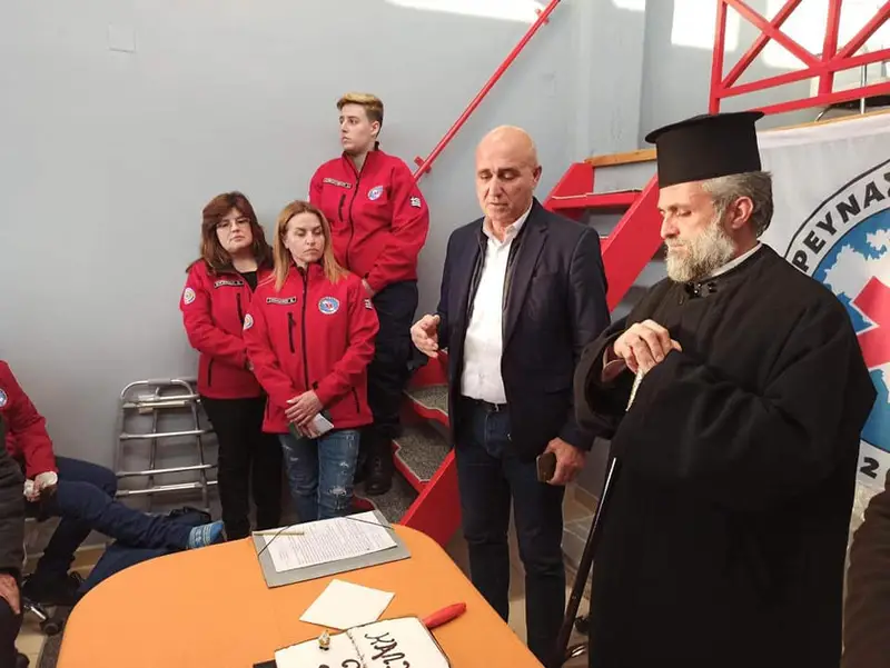 Παρουσία του Δημάρχου η κοπή της Πρωτοχρονιάτικης Πίτας της ομάδας Έρευνας και Διάσωσης Λέρου