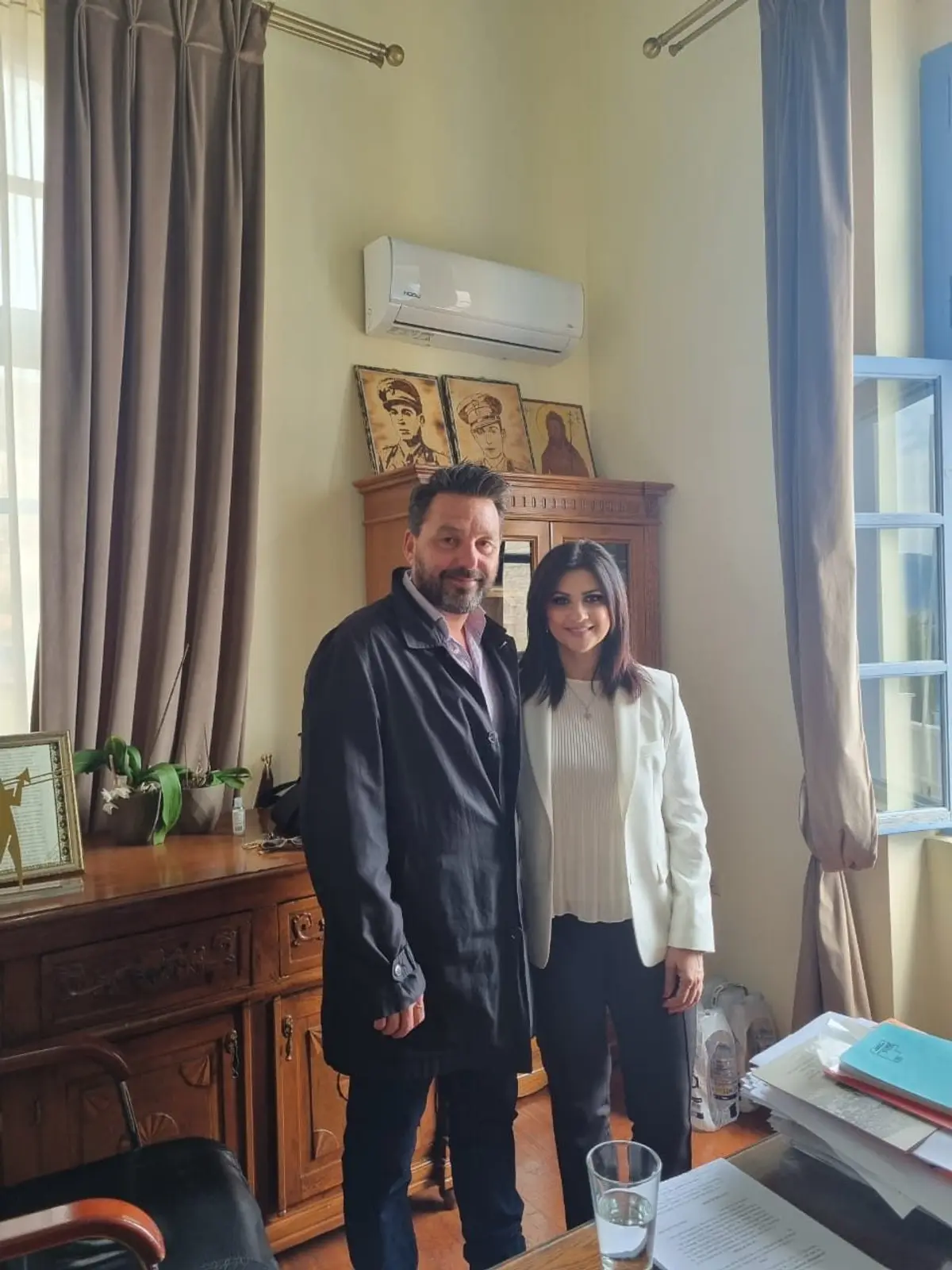 Μήνυμα στήριξης των ακριτών από τη Χάλκη στέλνει η Κατερίνα Εμμανουήλ