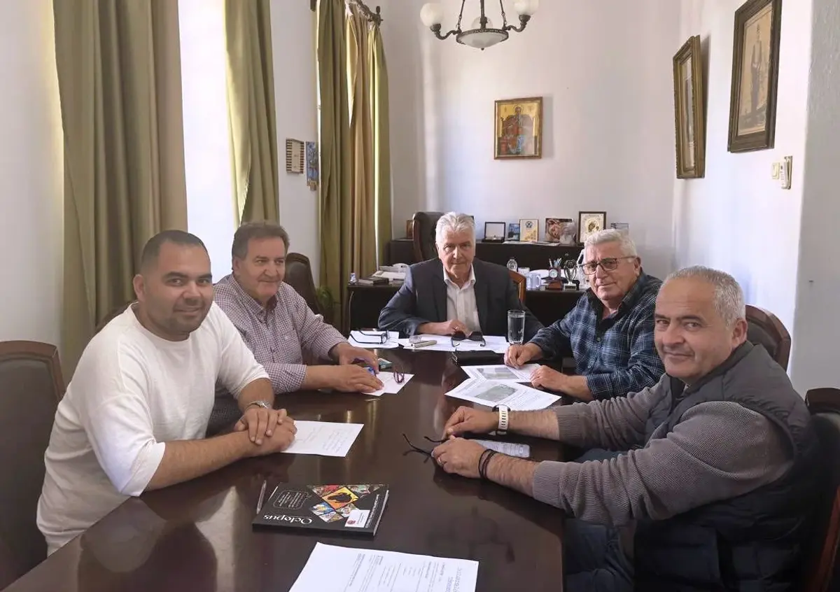 Λέρος: Συνάντηση Δημάρχου με τον Αντιπεριφερειάρχη Πρωτογενούς Τομέα και σύσκεψη για το Νοσοκομείο