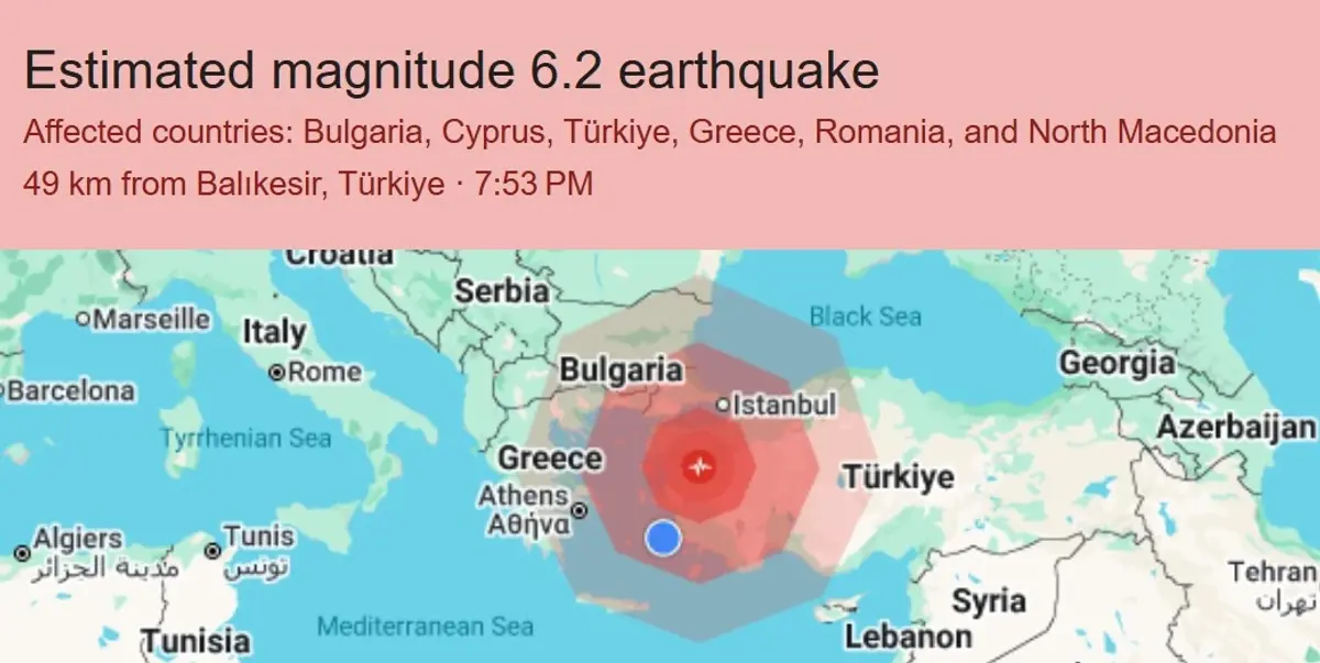 Σεισμός 6,2 Ρίχτερ στην Τουρκία