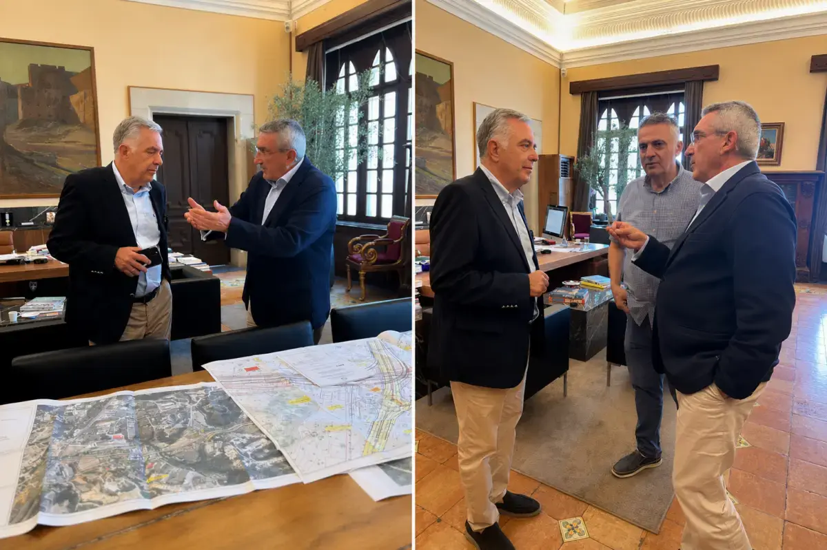 Συνάντηση του Βασίλη Α. Υψηλάντη με τον Περιφερειάρχη Νοτίου Αιγαίου και Πρόεδρο της ΕΝΠΕ Γιώργο Χατζημάρκο