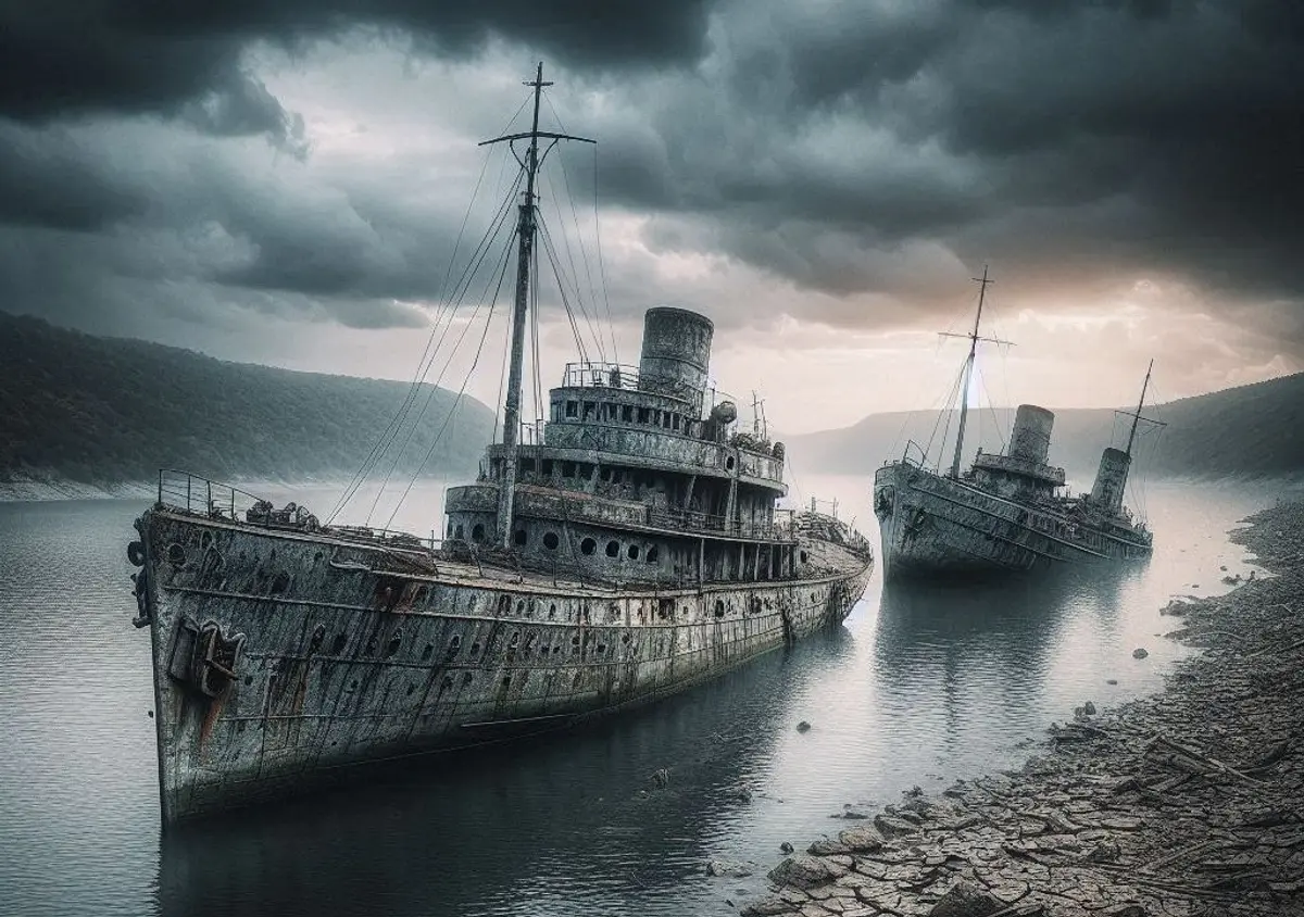 Στο «φως» βυθισμένα πλοία του Β’ Παγκοσμίου Πολέμου στον Δούναβη λόγω ξηρασίας