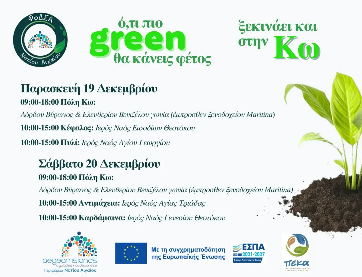 «Ό,τι πιο green θα κάνεις φέτος» ξεκινά και στην Κω