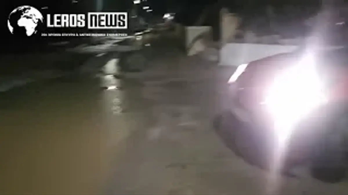 Λέρος: Απίστευτες εικόνες στα Άλιντα από την κακοκαιρία – Στις επάλξεις η Τεχνική Υπηρεσία του Δήμου