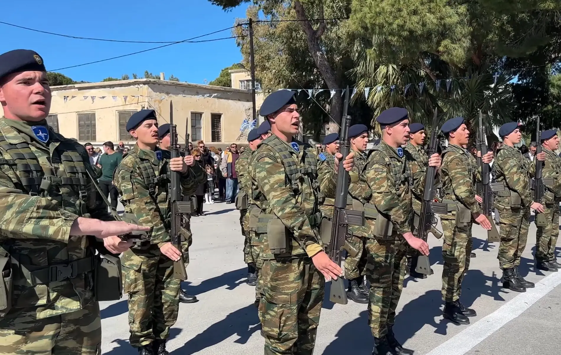 Anniversary parade on Leros for the unification of the Dodecanese