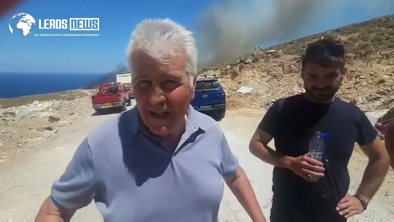 Δήμαρχος Λέρου για πυρκαγιά: "Δεν υπάρχει φόβος επέκτασης σε οικισμό - Άψογος ο συντονισμός των υπηρεσιών"