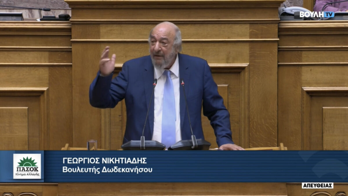 Γ. Νικητιάδης : «Θέμα ηθικής τάξης για την κυβέρνηση η προβολή συγκεκριμένου σούπερ μάρκετ από τον κ. Σκρέκα»