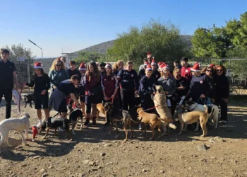 Λέρος: 35 παιδιά του Πανιωνίου χάρισαν αγάπη στα σκυλάκια του Φιλοζωικού Σωματείου