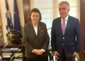 Σημαντική συνάντηση του Βασίλη Α. Υψηλάντη με την Υπουργό Πολιτισμού Λίνα Μενδώνη για τα έργα πολιτισμού στα Δωδεκάνησα