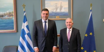 Συνάντηση του Βασίλη Α. Υψηλάντη με τον Υπουργό Ναυτιλίας Βασίλη Κικίλια