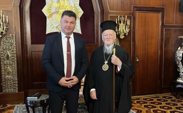 Συνάντηση Δημάρχου Πάτμου Νικήτα Τσαμπαλάκη με τον Πατριάρχη στο Φανάρι